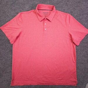 Jim Nantz Vineyard Vines Red Polo Shirt Mens XXL brrr Performance Golf Stretch